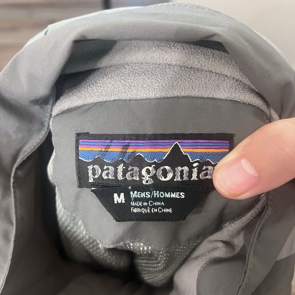 Patagonia Torrentshell H2NO Rain Shell Jacket Grey Hooded Full Zip Men's M READ - Picture 2 of 13